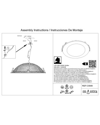 CABRERA * DOWNLIGHT LED 30W - 3000K